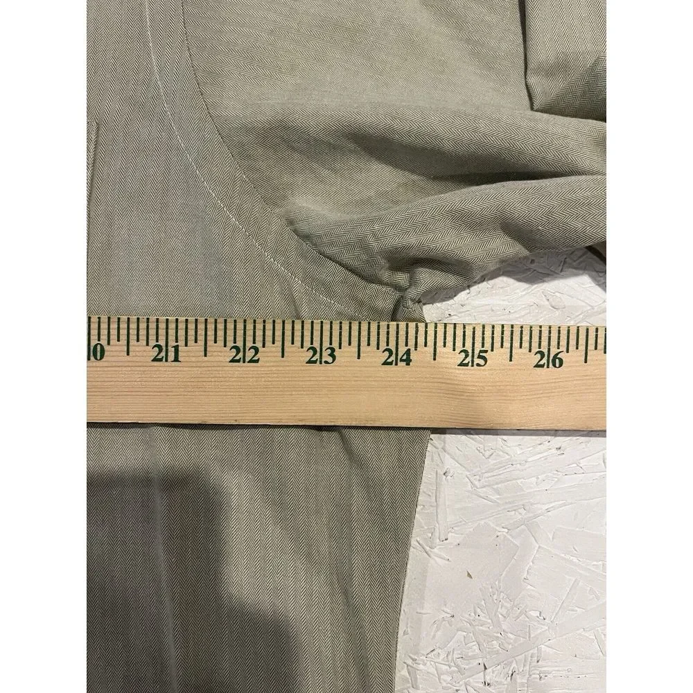 Polo Ralph Lauren Button Up‎ Warwick Shirt Mens 16 34/35 Green Striped Preppy